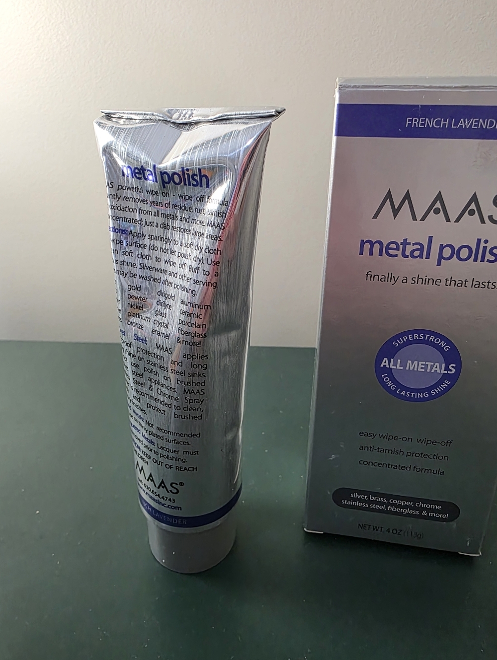 Maas Metal Polish All Metals Super Strong Approximately 85% Or More Remaining - Picture 3 of 7